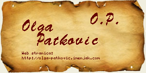 Olga Patković vizit kartica